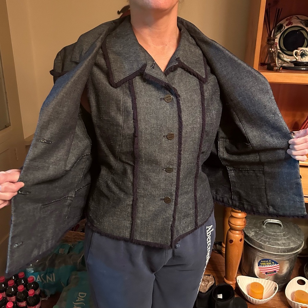 Chanel Identification Women's Grey blue denim Jacket